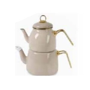 beige double tea pot 1 size