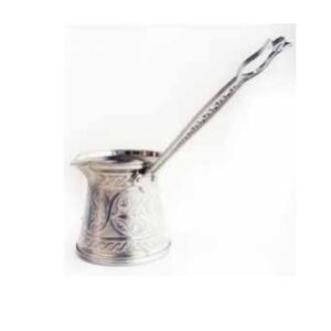 silver coffee pot with pattern 2 sizes